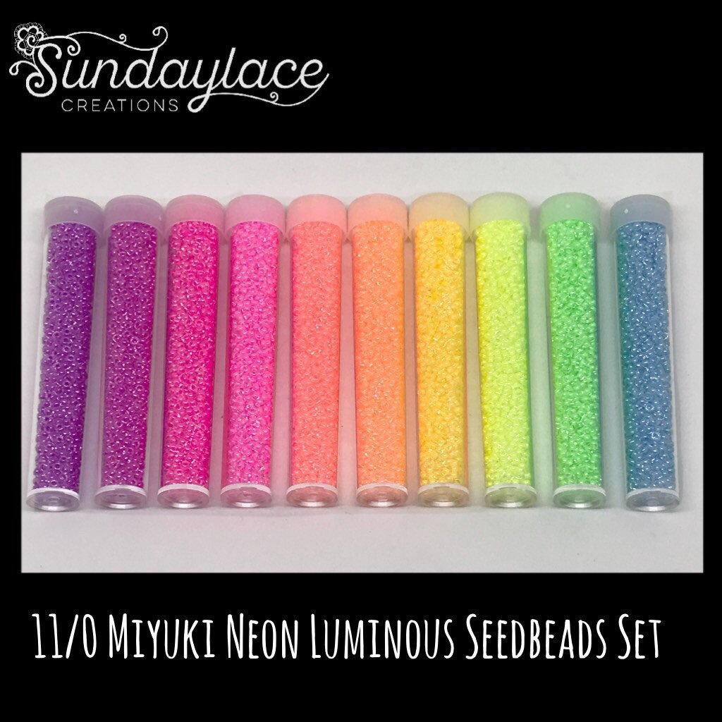 11/0 Neon Luminous Miyuki Seed bead set
