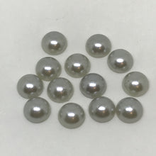 10mm - 14mm Grey Pearl Glue on Resin Gem