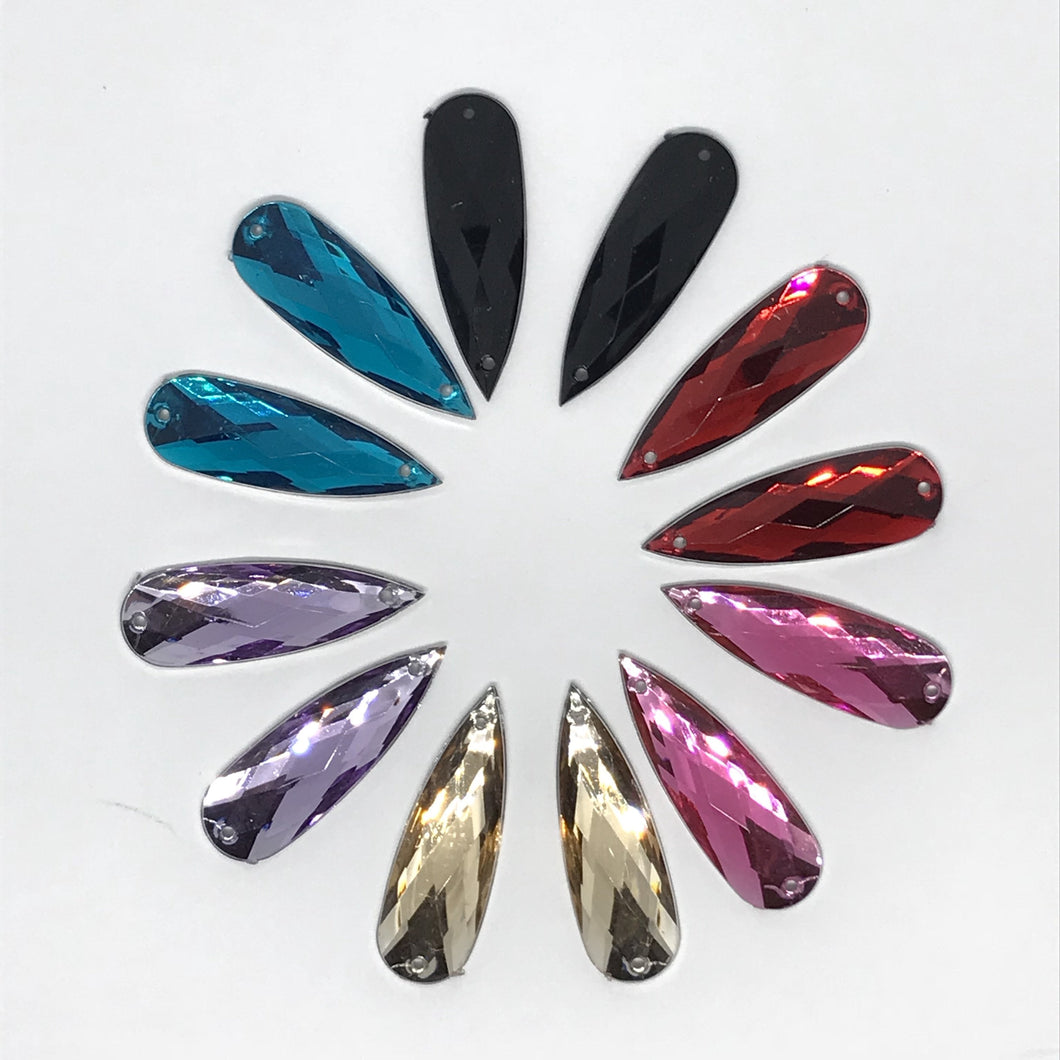 10*30 Long Teardrop in Multi-colours Resin Gem