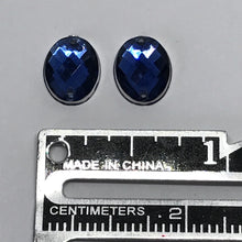 10mm Dark Blue Sapphire OVAL Resin Gem, Sew On