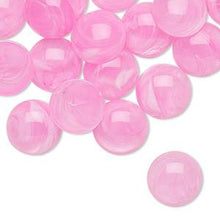 Milky White Marbled Effect Acrylic Resin Gems