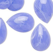 Milky White Marbled Effect Acrylic Resin Gems