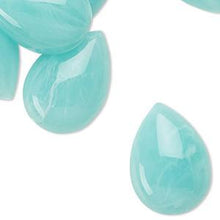 Milky White Marbled Effect Acrylic Resin Gems