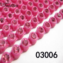 Ss8 Coloured Stone Plastic Cup Rhinestone Banding Chain 1 Yard