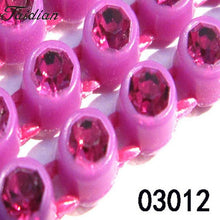 Ss8 Coloured Stone Plastic Cup Rhinestone Banding Chain 1 Yard